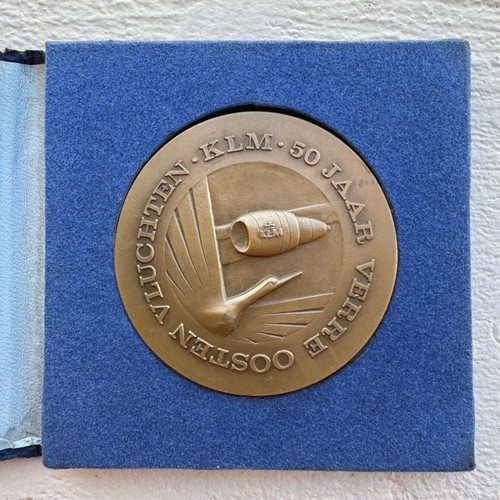 KLM 1974 commemorative bronze medal like new