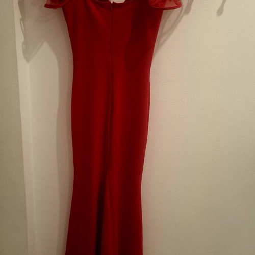 Chantal maxi dress with slit and built-in cups, size 38