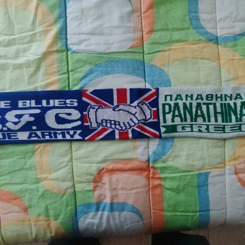 Panathinaikos collectible scarf new with Rangers twinning