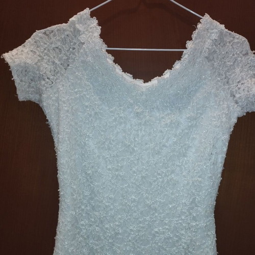 Lace mini dress like new, white, size M
