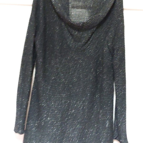 Black blouse with silver thread like new, size L