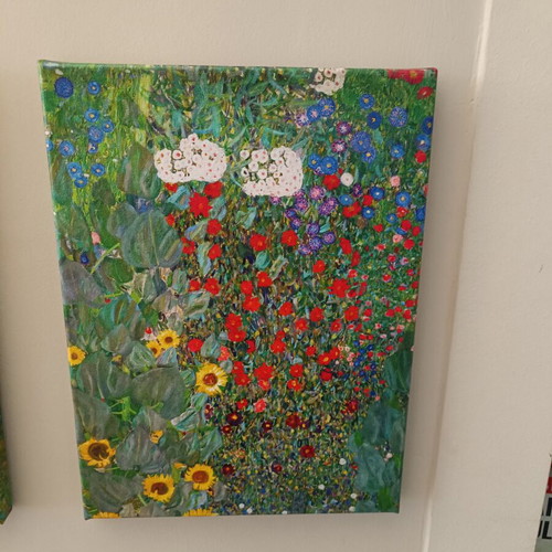 Decorative canvas painting inspired by Gustav Klimt used, 40×30 cm