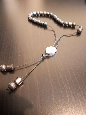 Worry beads like new with hematite or steel beads
