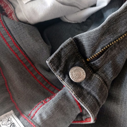 ESTI denim pants used, gray, sizes M and L