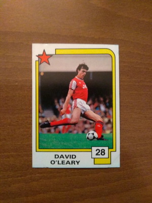 Κάρτα Panini Soccer Superstars 1988 μεταχειρισμένη, Νο28 David O'Leary