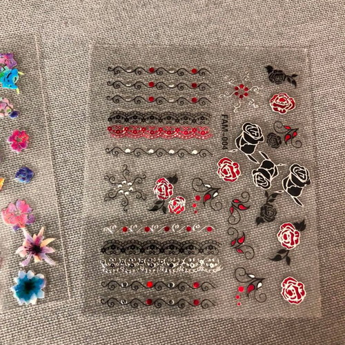 3D Nail Stickers New Pack of 4 Pieces
