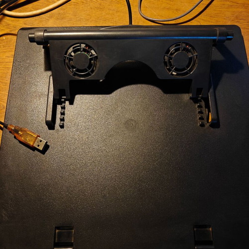 Hama Laptop Stand used with 2 USB Fans