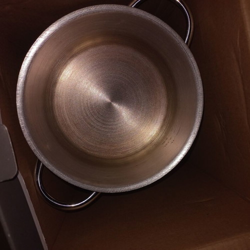 Fondue set stainless steel with ceramic insert