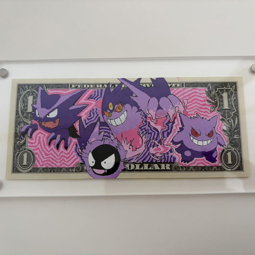 Gengar and Evolutions Pokemon series dollar art