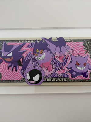 Gengar and Evolutions Pokemon series dollar art