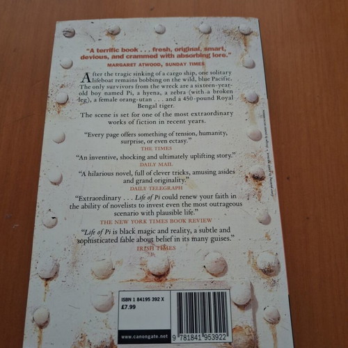 Life of Pi by Yann Martel used, English edition