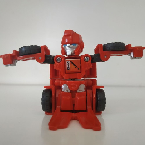 Transformers Bot Shots figures used, Optimus Prime, Megatron, Ironhide, Scourge