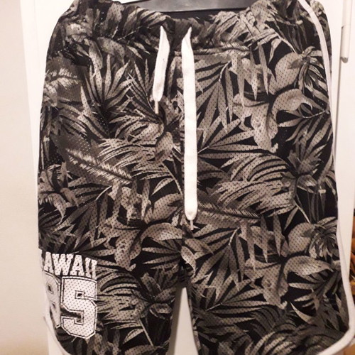 Σορτσάκι μακρύ μπασκετικό βερμούδα mesh Tropical Print Hawaii medium καινούργιο
