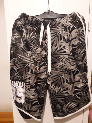 Σορτσάκι μακρύ μπασκετικό βερμούδα mesh Tropical Print Hawaii medium καινούργιο