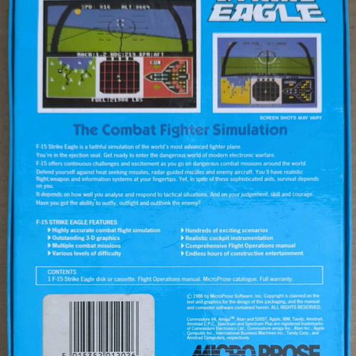 F-15 Strike Eagle (MicroProse) (Atari ST) like new, complete in box
