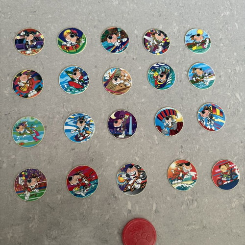 Cheetos tazos set of 20 and one red mother tazo like new
