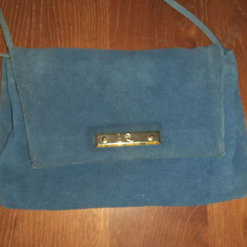 Alexander McQueen crossbody bag used, blue suede