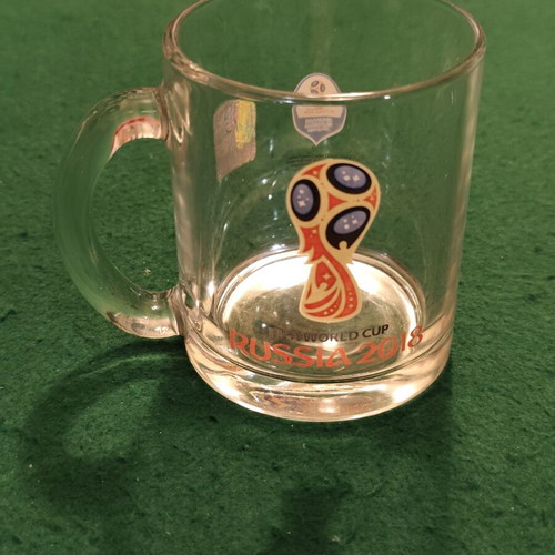 Russia 2018 FIFA World Cup glass mug, official licensed product