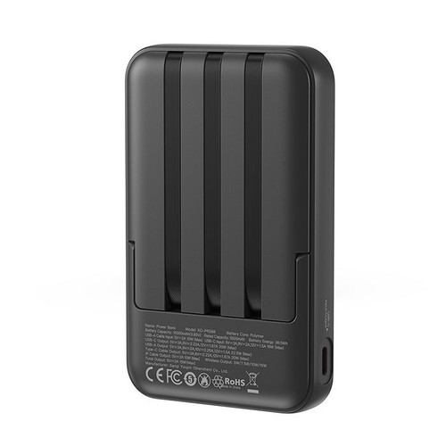 Powerbank 10000mAh fast charging PD20W with 15W wireless charging and built-in cables new