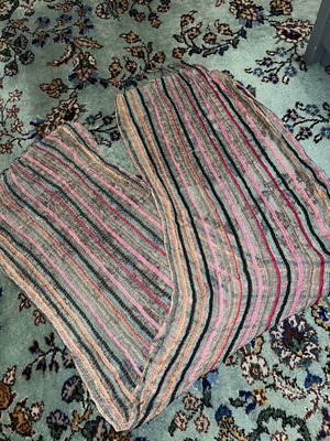 Transparent multicolor scarf used