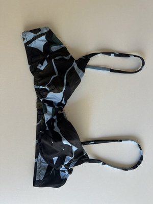 Swimsuit top bra style, blue, khaki, black