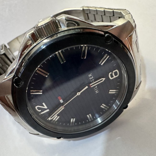 Tommy Hilfiger men's watch like new with blue dial and steel bracelet