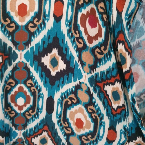 Bohostyle colorful long blouse like new, size L