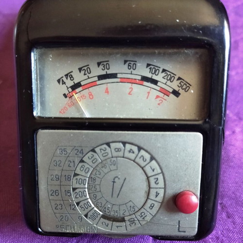 Old light meter used, instrument for measuring light intensity