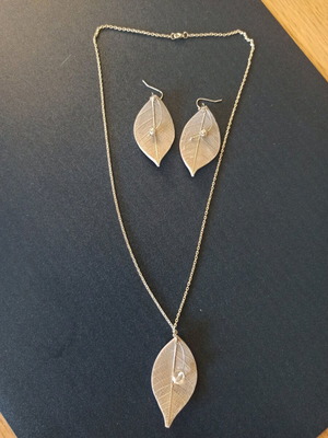 Jewelry set earrings and pendant new, 3 pcs