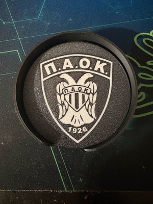 Σετ σουβέρ ΠΑΟΚ με βάση 3D printed καινούργιο