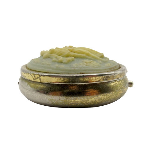Vintage Cameo Pill Box like new with Romantic Dancing Couple