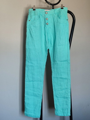 Paranoia women's linen pants like new, turquoise, size S