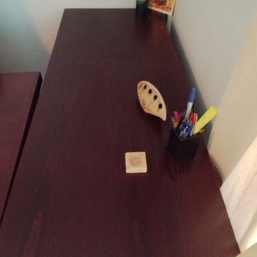 Wooden office set like new, handmade beech construction