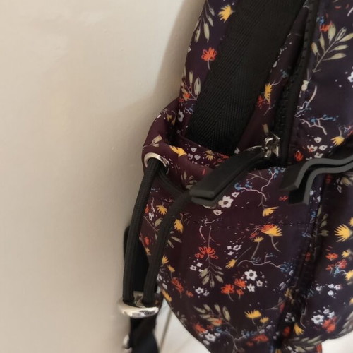 Floral Mini Backpack Parfois like new, black with colorful autumn print