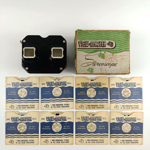 Sawyer's View Master βακελίτη με 8 μεταχειρισμένα reels της δεκαετίας του '50