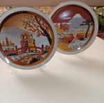 The Art of Chokin Decorative Plates Set of 2, like new