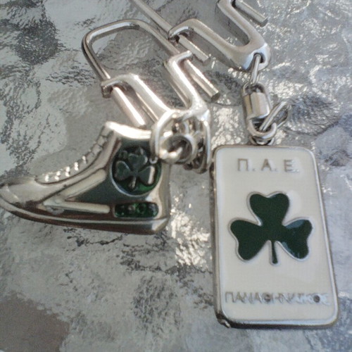 Panathinaikos keychains used, 2 pieces from 80s-90s