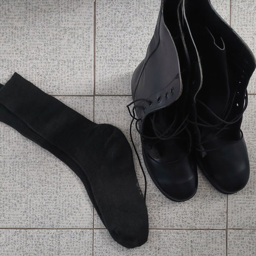 Military boots No47 Greek army new leather with wool socks gift