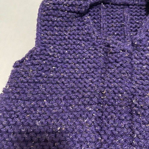 Handmade knitted vest new, purple, wool, one size