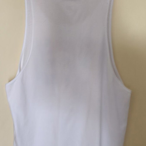 Men's summer tank top used with front print, white, sizes L XL