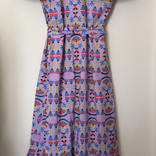 Acherounes Maxi Dress like new, multicolor column mauve print