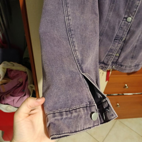 Purple denim jacket like new, size 4XL