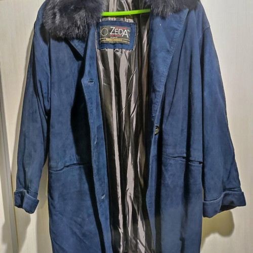 ZEDA Roberto Bertolucci women's castor coat like new, blue