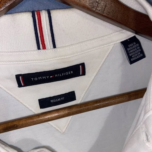 Tommy Hilfiger short sleeve shirt like new, white, size L