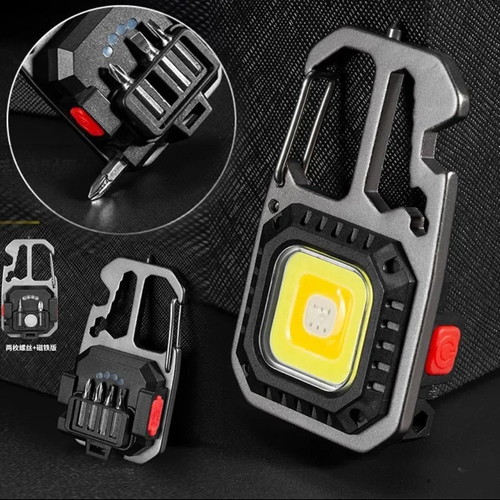 Survival multitool carabiner new with flashlight and multiple functions