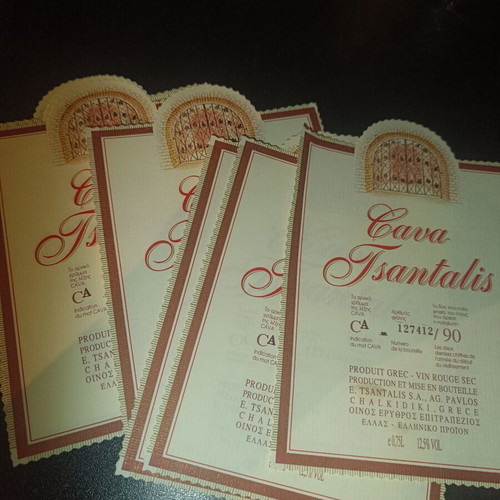 Tsantalis Vintage Wine Labels Collection 30 Pieces New