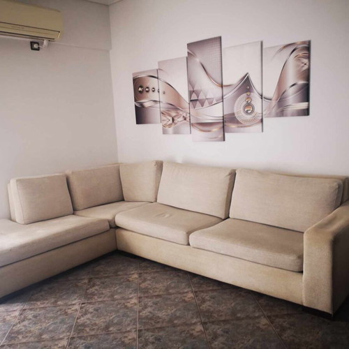 Corner sofa used 2.15x3.00 beige, two pieces