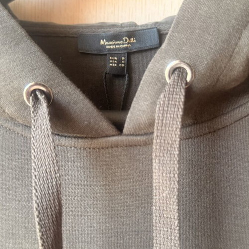 Massimo Dutti long dress with hood, size S, grey-khaki