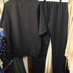 Women's tracksuit set with embossed letters love is art, new, black