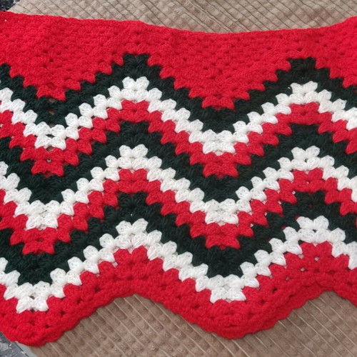 Wool Christmas scarf new, handmade